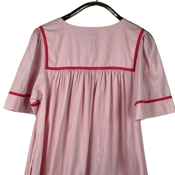 GO SOFTLY PATIO COTTON FLORAL EMBROIDERED SQUARE YOKE NOTCH NECK TRAPEZE DRESS - Picture 7 of 11